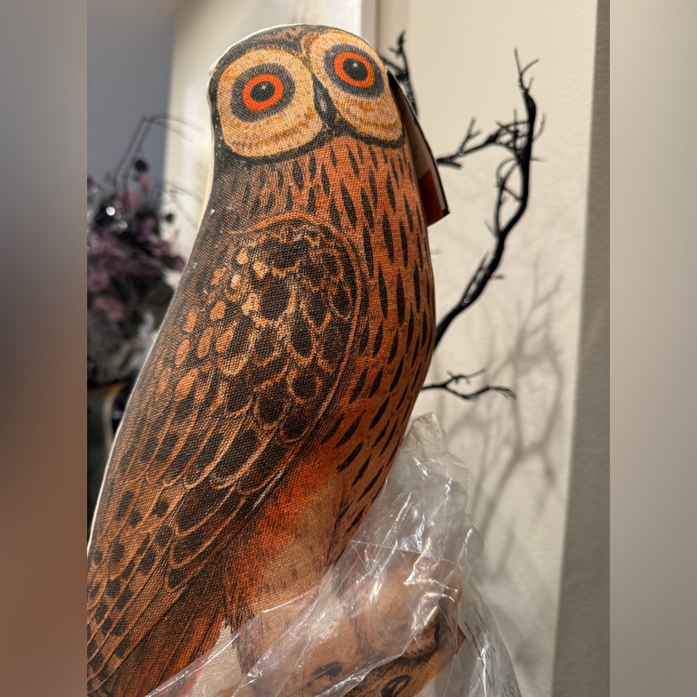 John Derian owl pillow‎